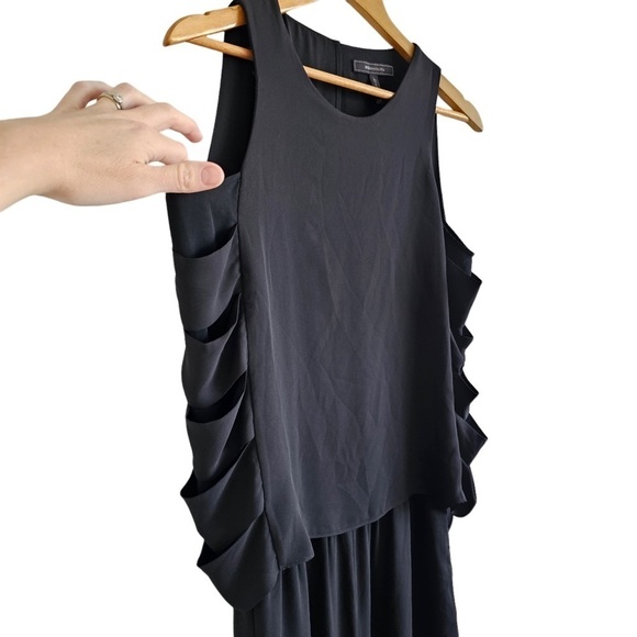 BCBG MaxAzria Callison sleeveless caped jumpsuit black small - Picture 4 of 13